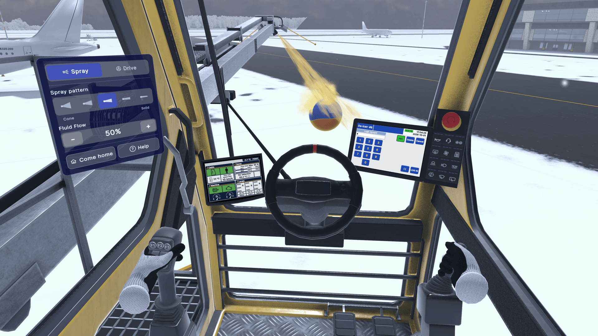Operating the De-Icer VR training screenshot 3