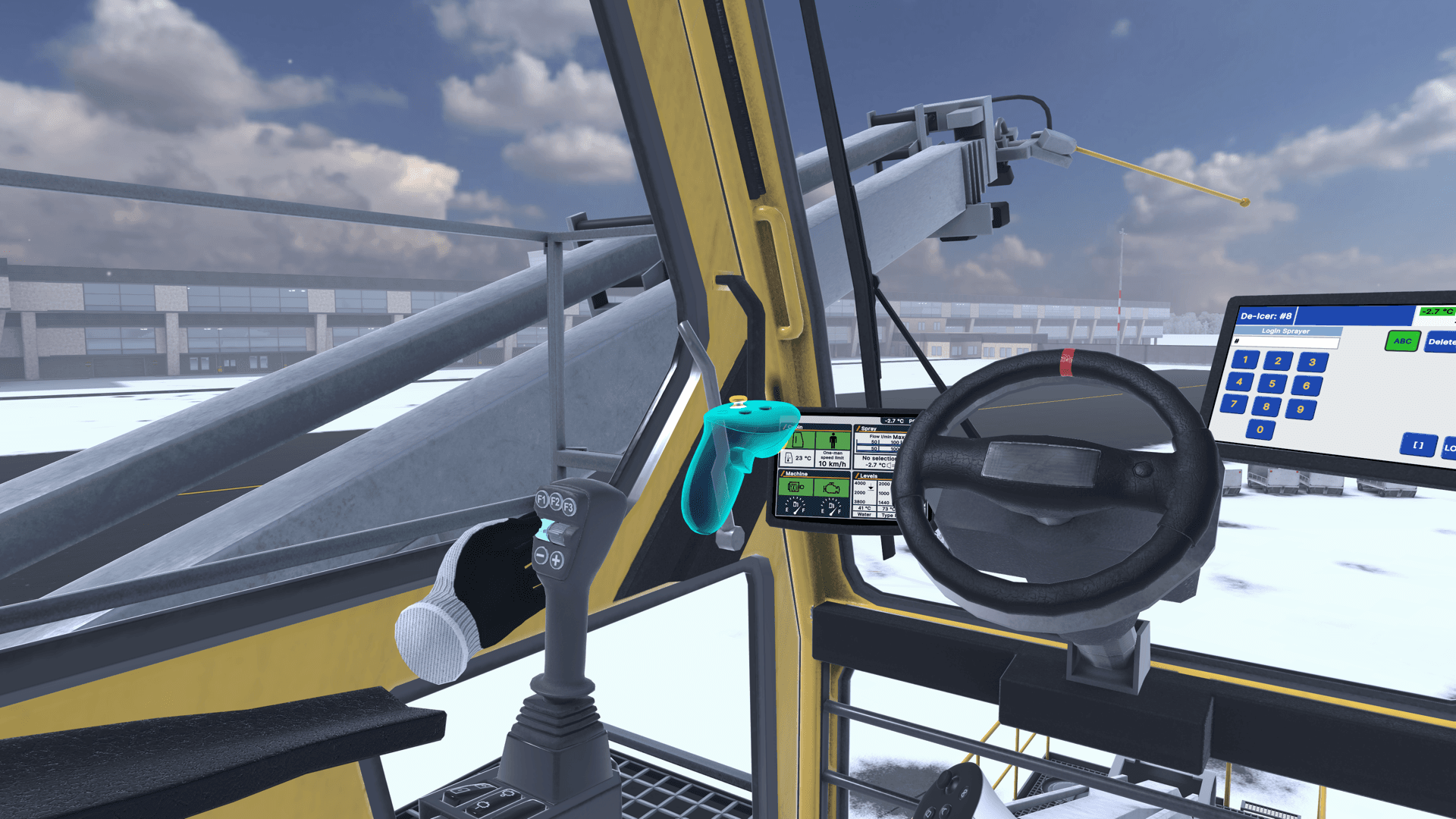 Operating the De-Icer VR training screenshot 2